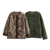 Sheerly  Lamb Fur Leopard Coat