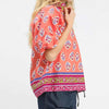 Umgee Boho Border Print Peasant Top