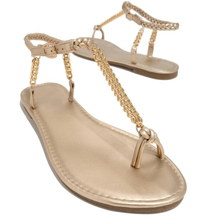 Chain Round Sandals"