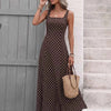 Polka Dot Sleeveless Maxi Dress