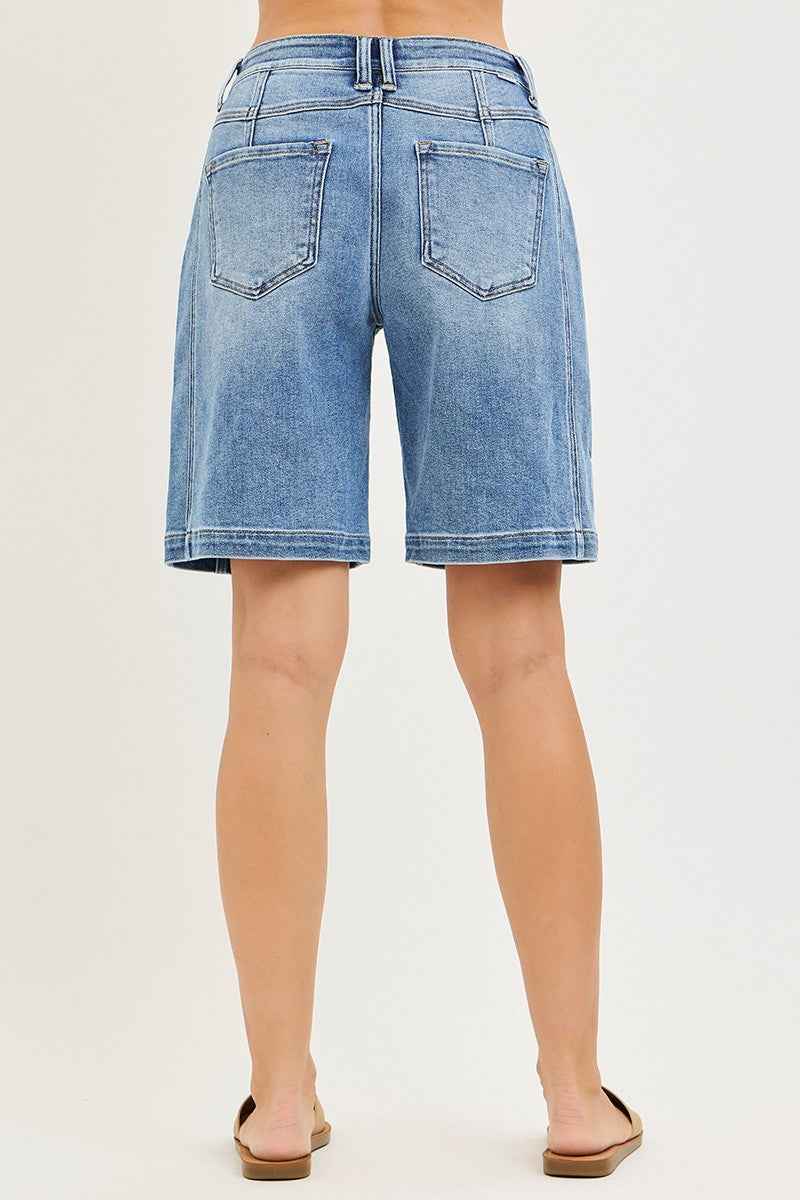 RISEN 2-Button Slouchy Jorts with Pockets