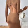 Honey Long Sleeve Ribbed Mini Dress