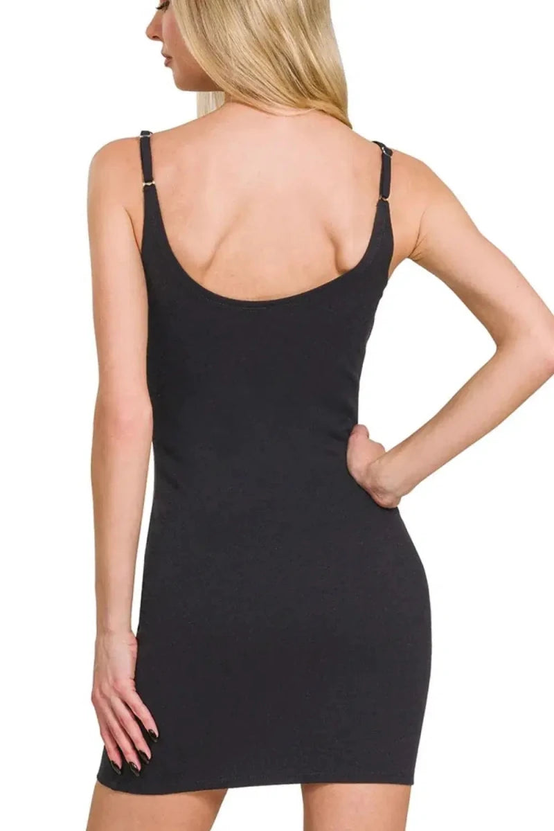 Back To The Basic's Spaghetti Strap Bodycon Mini Dress - Lustreve