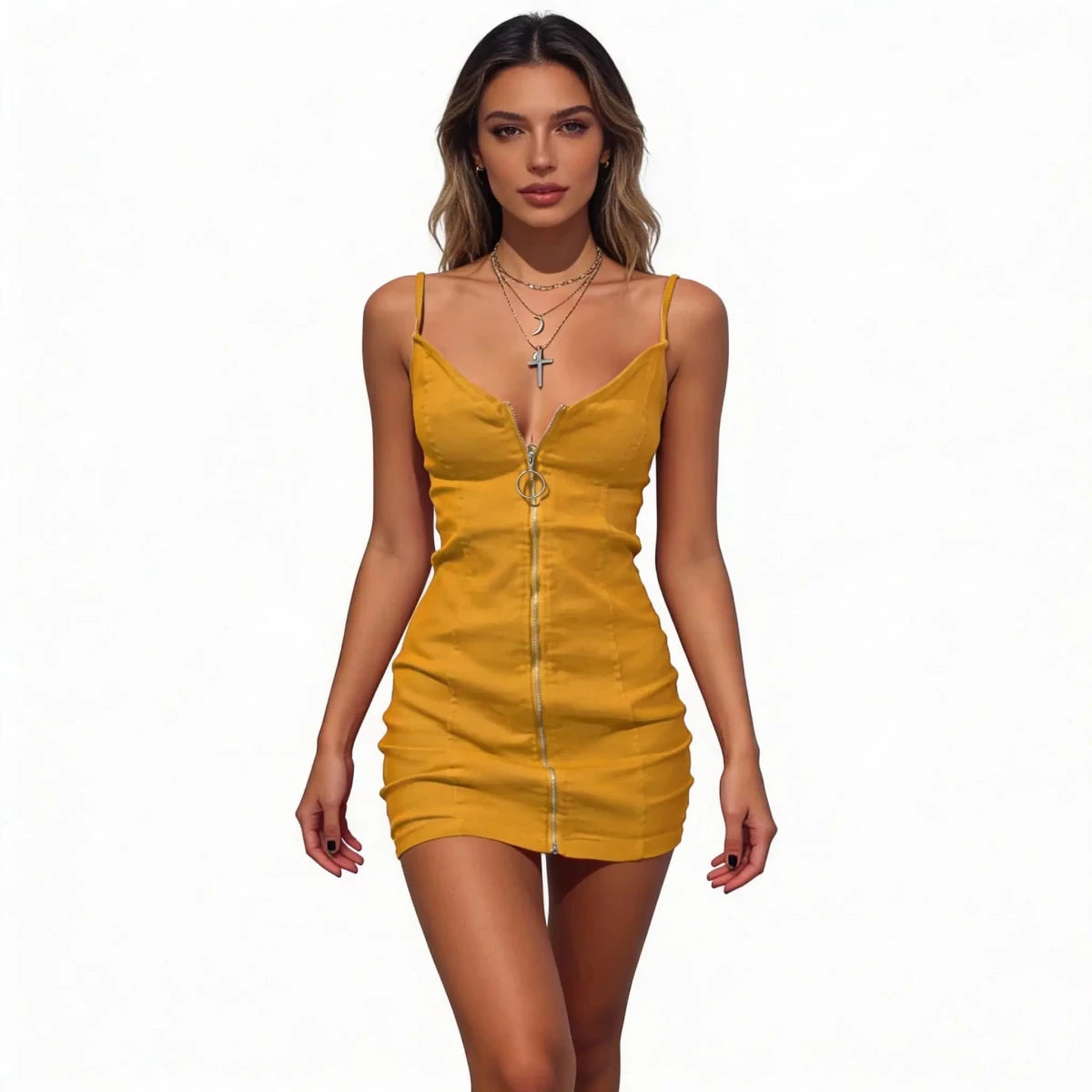 Bad Romance Riley Ring - Zip Mini Dress - Lustreve