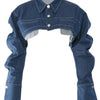 Bare Minimum Cropped Denim Bolero - Lustreve