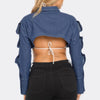 Bare Minimum Cropped Denim Bolero - Lustreve