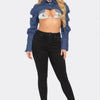 Bare Minimum Cropped Denim Bolero - Lustreve