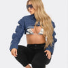 Bare Minimum Cropped Denim Bolero - Lustreve