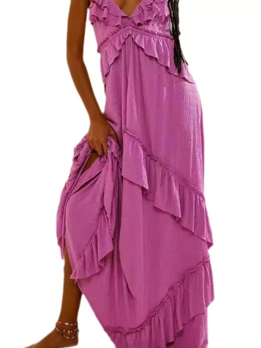 Barefoot Luxury Tiered Maxi Dress - Lustreve