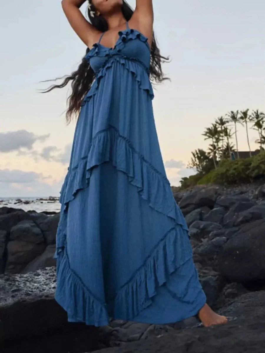 Barefoot Luxury Tiered Maxi Dress - Lustreve