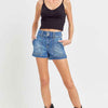 RISEN Full Size High Rise Patched Front Pocket Shorts Plus Size