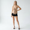 Pretty Little Secret Tie Front Spaghetti Strap Top