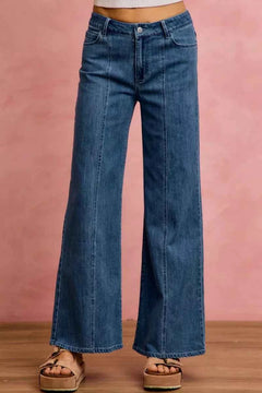 Eli Seam Mid Rise Denim Jeans