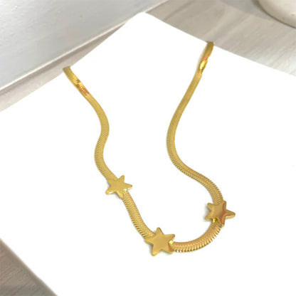 INS Star Necklace - Fashion Gold Stainless Steel Chain Necklace for Women