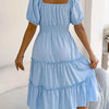Sky Tiered Flare Dress