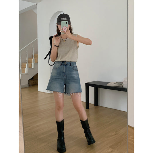 Fray Game Strong Denim Shorts