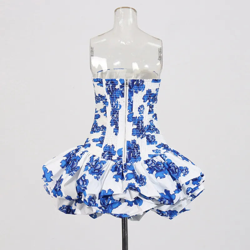 Robe jupon florale sexy à épaules dénudées