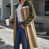 Colorblock Long Hooded Windbreaker Jacket