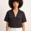 Understated Collared V-neck Top