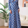 Bloom Where You’re Planted Floral Maxi Dress – Blue - Lustreve