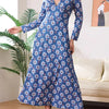 Bloom Where You’re Planted Floral Maxi Dress – Blue - Lustreve