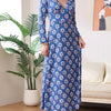 Bloom Where You’re Planted Floral Maxi Dress – Blue - Lustreve