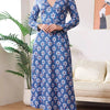 Bloom Where You’re Planted Floral Maxi Dress – Blue - Lustreve