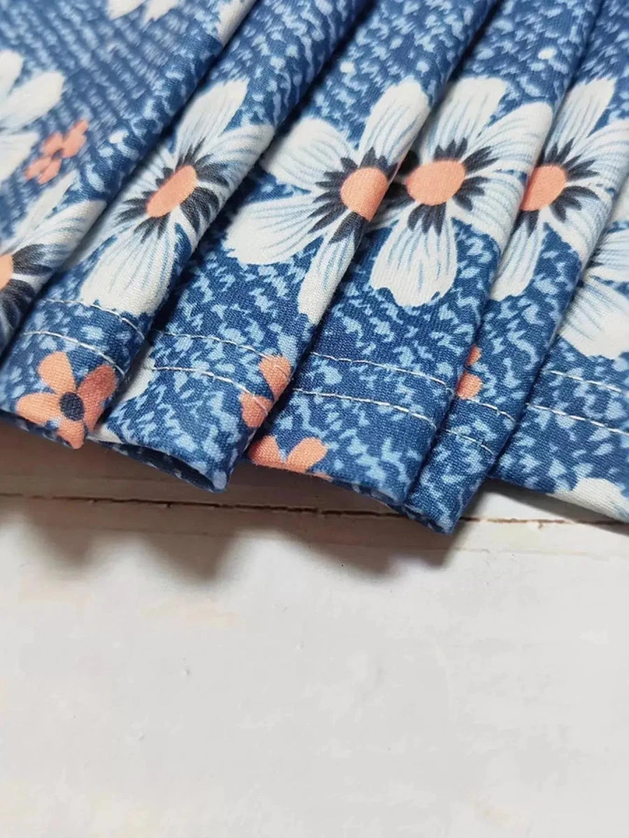Bloom Where You’re Planted Floral Maxi Dress – Blue - Lustreve