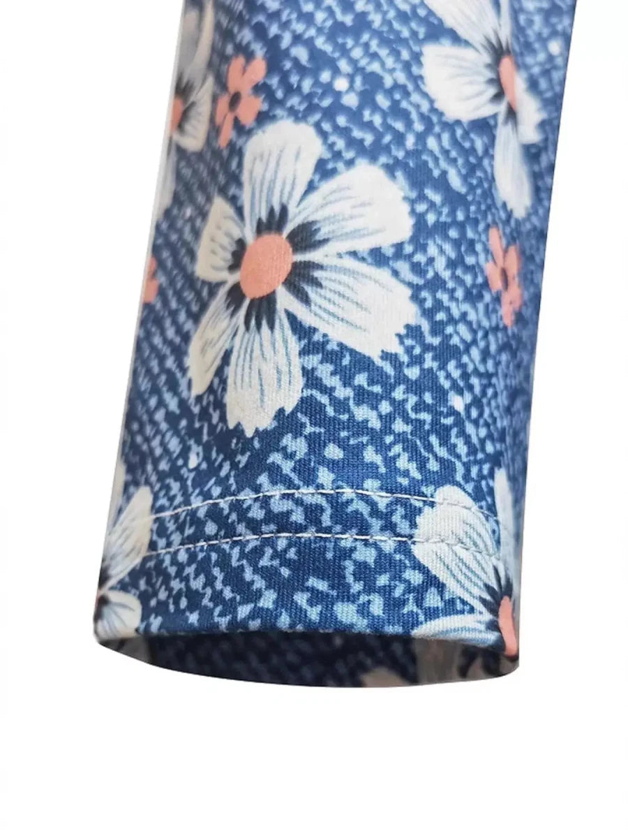 Bloom Where You’re Planted Floral Maxi Dress – Blue - Lustreve