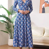 Bloom Where You’re Planted Floral Maxi Dress – Blue - Lustreve