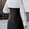 Boardroom Babe Aurelia Shirt - Sleeve Tube Mini Dress - Lustreve