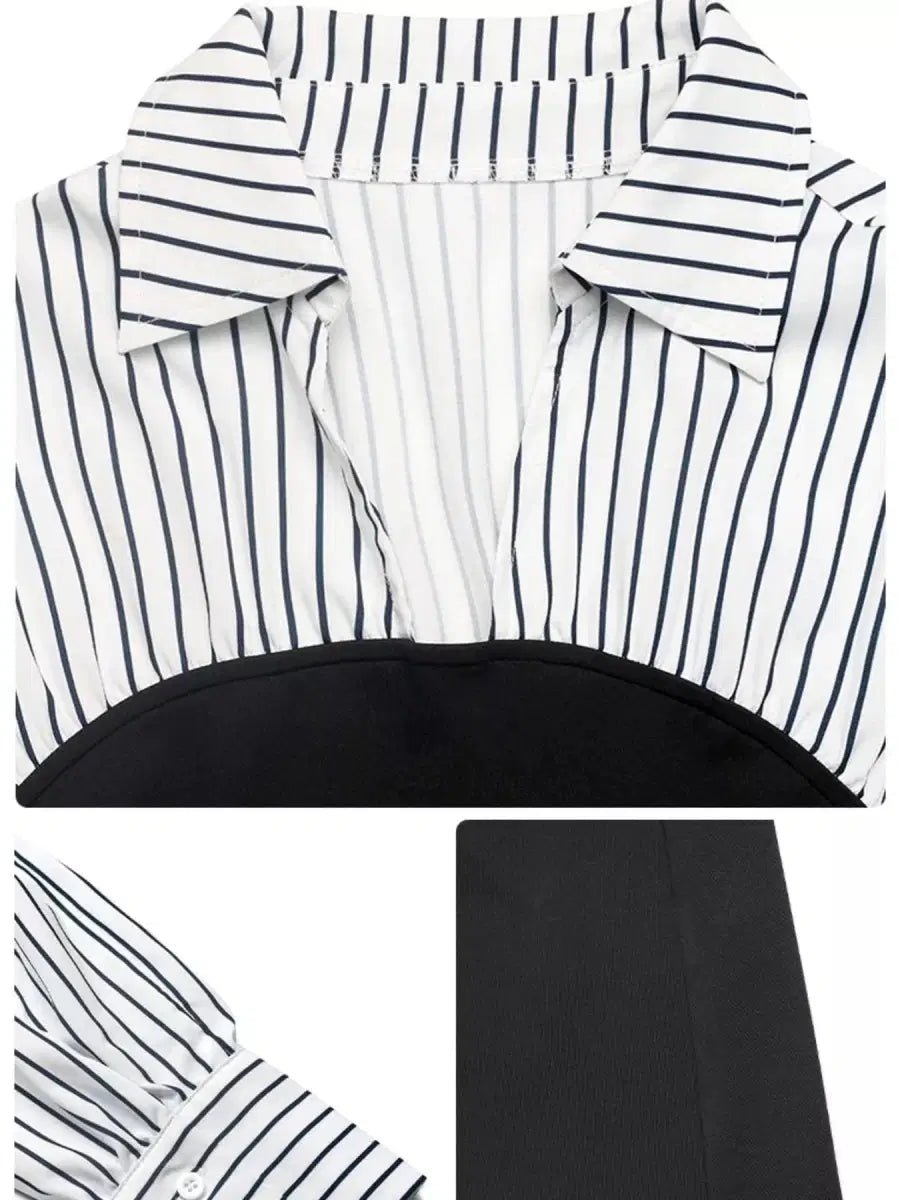Boardroom Babe Aurelia Shirt - Sleeve Tube Mini Dress - Lustreve