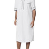 Boyfriends's Full Size Button Detail Short Sleeve Lounge Dress Plus Size - Lustreve