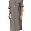 Boyfriends's Full Size Button Detail Short Sleeve Lounge Dress Plus Size - Lustreve