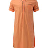 Boyfriends's Full Size Button Detail Short Sleeve Lounge Dress Plus Size - Lustreve