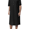 Boyfriends's Full Size Button Detail Short Sleeve Lounge Dress Plus Size - Lustreve