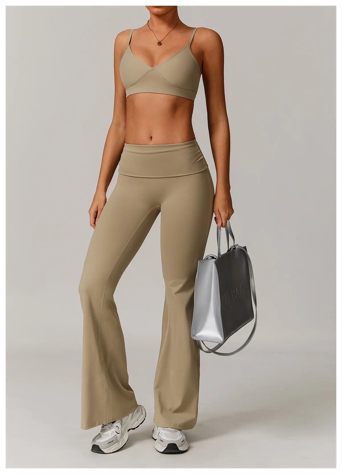 Leggings taille haute à plis