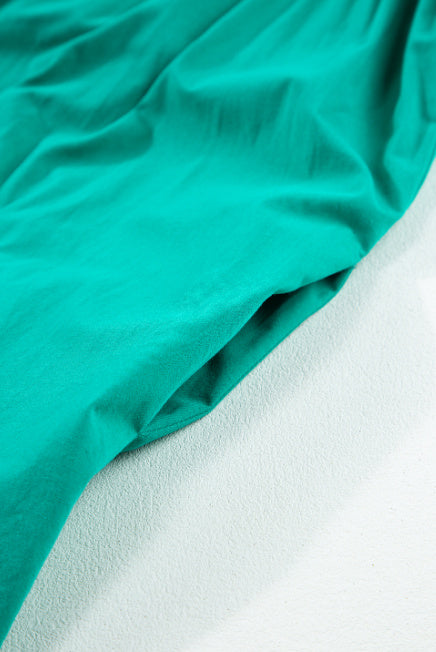 Shirred Green Ruffled Piece