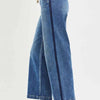 RISEN Elastic Band High Rise Cropped Wide Jeans