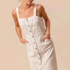 White Pinnafore Sleeveless dress