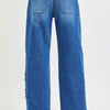 RISEN Elastic Band Slouchy Cropped Barrel with Star Patch