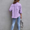 Distressed Drop Shoulder Denim Jacket