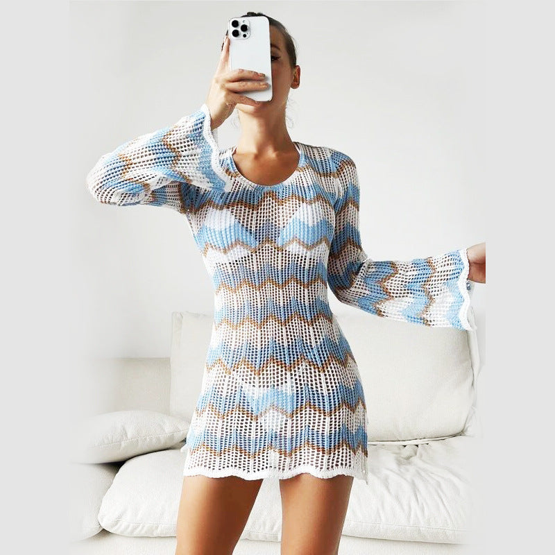 Aurelia Striped Allure Backless Knit Dress