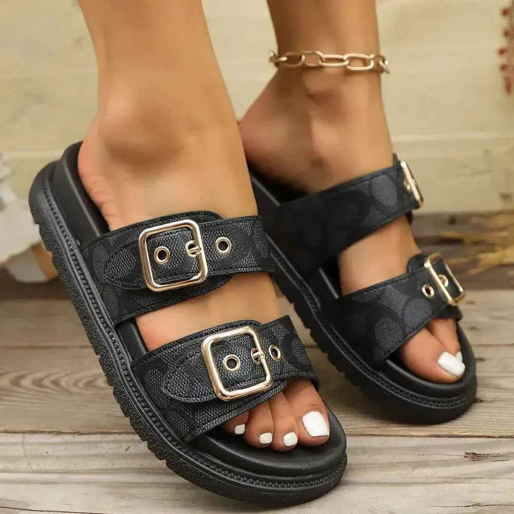 DoubleBuckle Sandals"