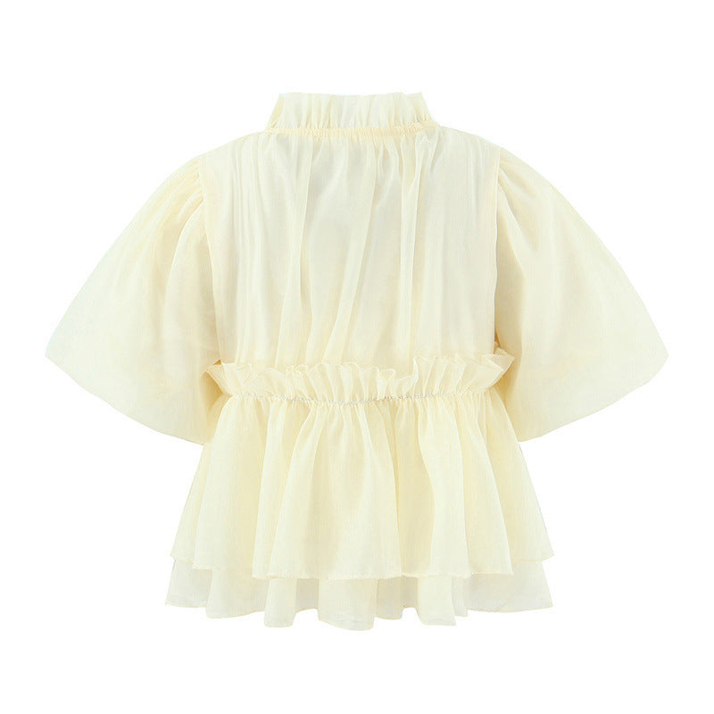 Sunbeam Puff Lace-Up Doll Shirt