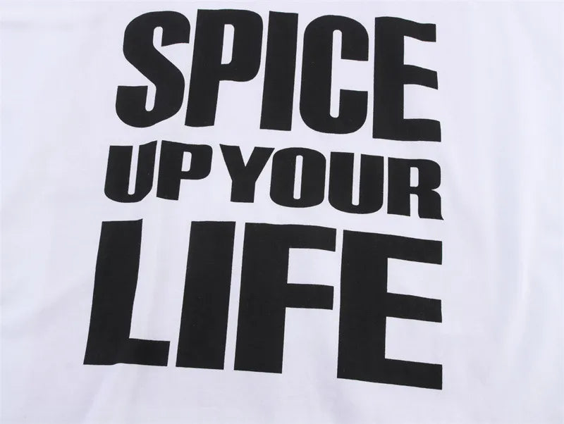 Spice Up Your Life Grafik-T-Shirt – Weiß