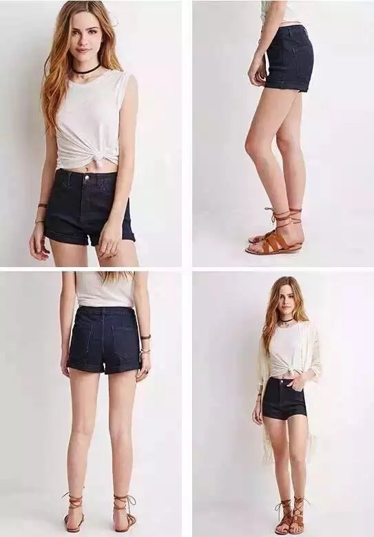 Short en jean uni chic