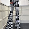 Bold Moves Flared Checkerboard Pants
