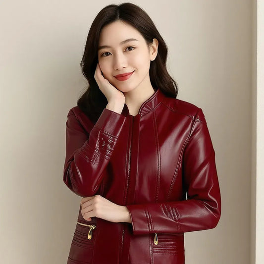 Look My Way  Leather Jacket Plus