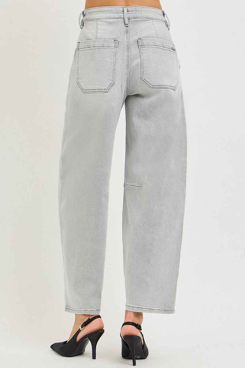 RISEN Slouchy Cropped Barrel Jeans